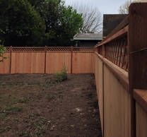 Cedar privacy fence located in Corvallis, Oregon